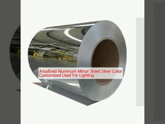 Ανωδικοποιημένο φύλλο καθρέφτη αλουμινίου Ασημένιο χρώμα προσαρμοσμένο χρησιμοποιείται για φωτισμό