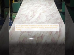 23 μεγέθους 914mm πλάτος AA3003 γκρι χρώμα PE Προχρωματισμένο αλουμινένιο περιτύλιγμα για εμπορική κατασκευή οροφών και πλαισίων