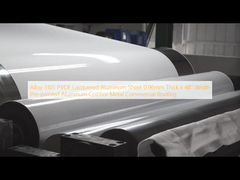 Κράμα 3105 PVDF λουκέτο αλουμινίου αλουμινίου πάχους 0.96mm x 48 '' Πλεονεκτήματα προ-ζωγραφισμένο πηνίο αλουμινίου για μεταλλικές εμπορικές στέγες