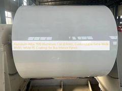 Πηνίο αλουμινίου από κράμα αλουμινίου 1100 (0,6 mm, προσαρμόσιμο εξαιρετικά πλάτος, λευκή επίστρωση PE) για εσωτερικά πάνελ λεωφορείων
