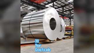 Πάνελ κουρτινών αλουμινίου 30 ετών σε γκρι χρώμα