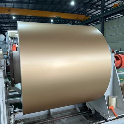 0.08mm πάχος 45mm πλάτος Προχρωματισμένο αλουμινένιο φύλλο περιτύλιγμα για την κατασκευή ταινίας εξαερισμού κυλιόμενης κορυφής