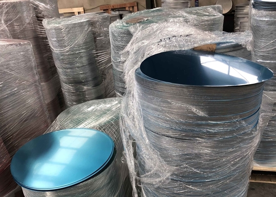 Κράμα 1060 H34 θερμοκρασία 0,70mm πάχους 440mm διαμέτρου προληπτικά δίσκους αλουμινίου αλουμινίου κύκλους για σήμανση περιτονίας